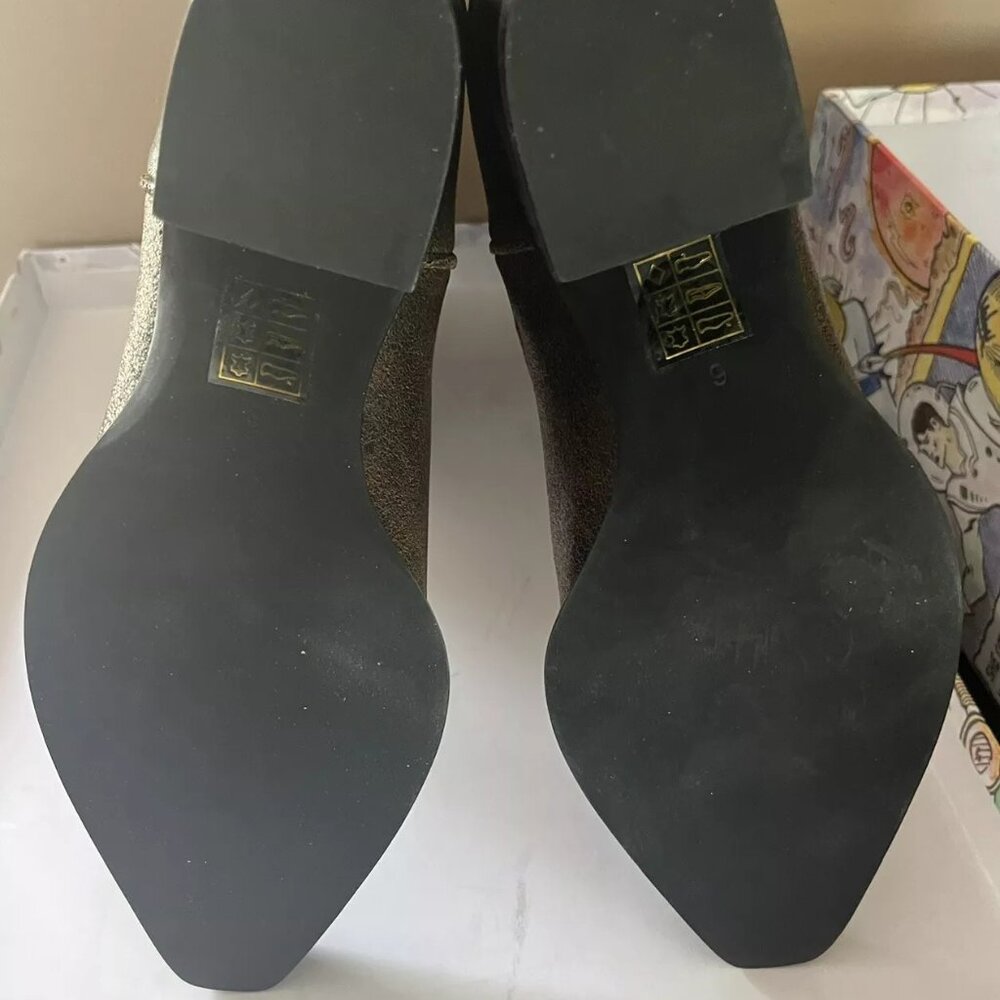 Jeffery Campbell Free People Dagget Chocolate Tan Distressed Boots Sz 6 - Picture 2 of 11